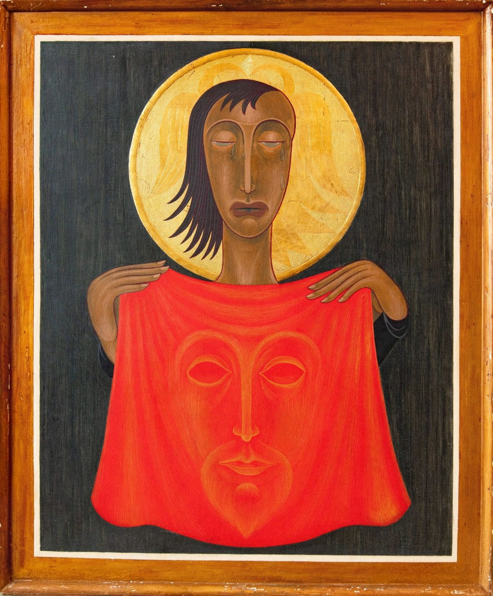 Jean Martin (1911 – 1996), Saint Veronica, 1951 (tempera And Gold Leaf On Panel)
