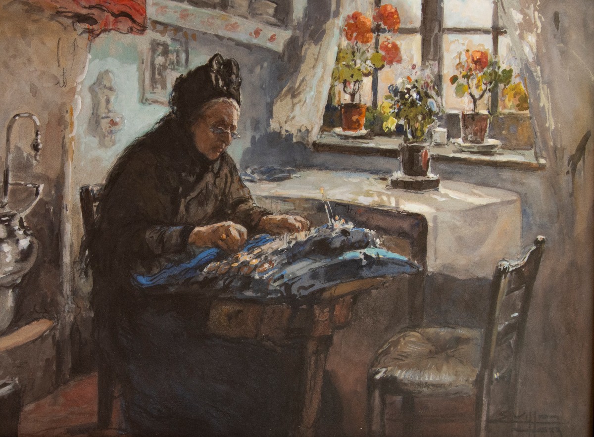 Eugène Villon (1879 – 1951), The Lacemaker, Circa 1927-photo-2