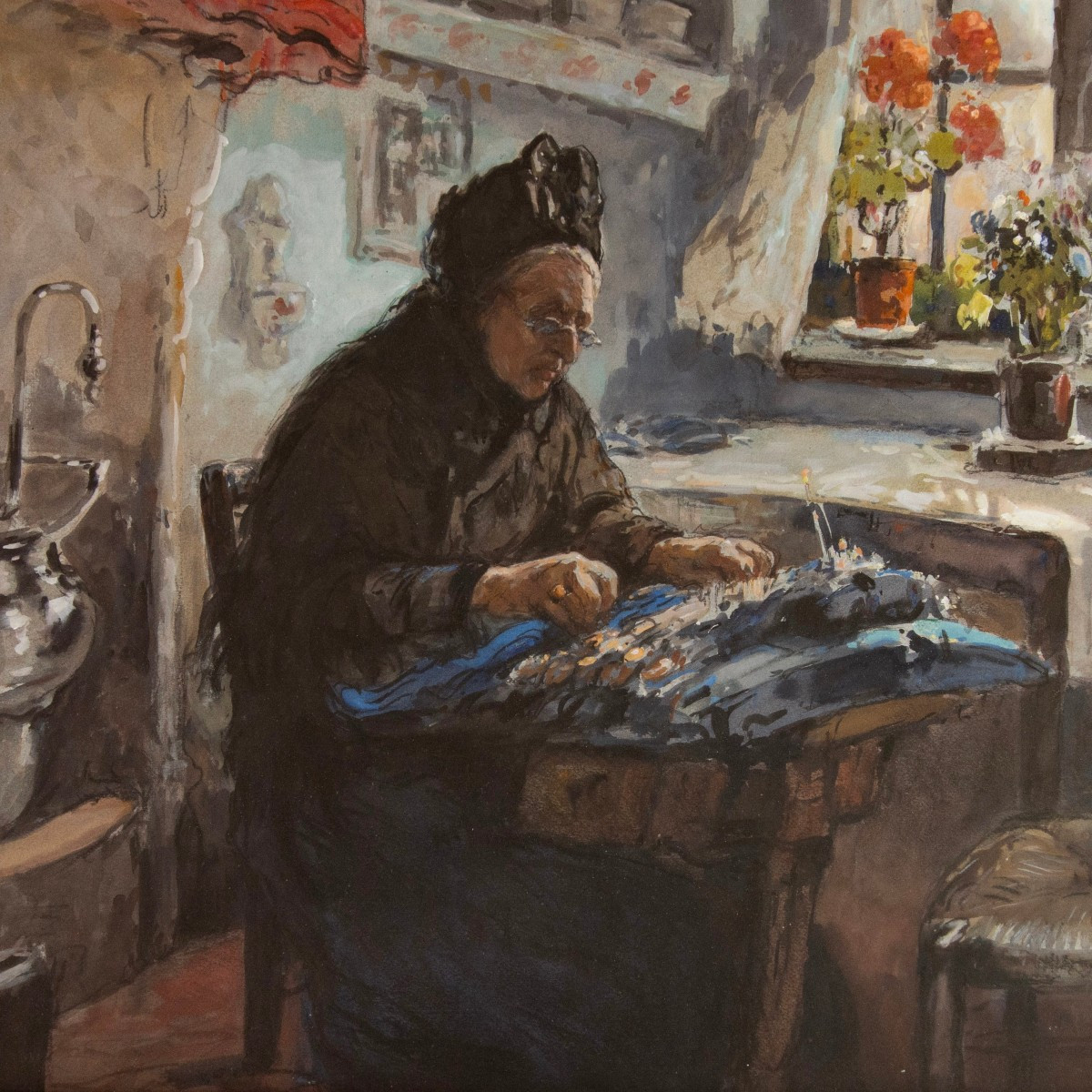 Eugène Villon (1879 – 1951), The Lacemaker, Circa 1927-photo-4