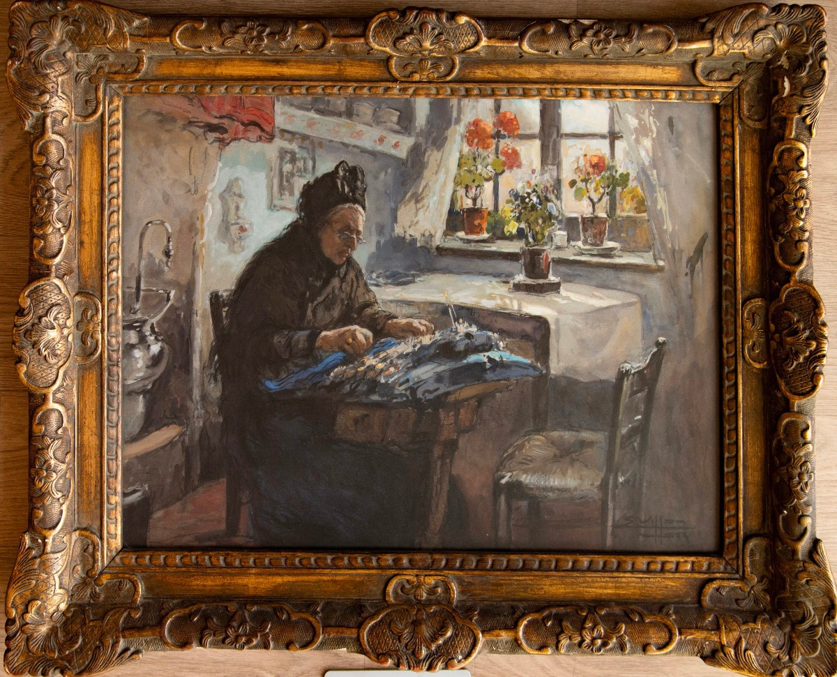 Eugène Villon (1879 – 1951), The Lacemaker, Circa 1927