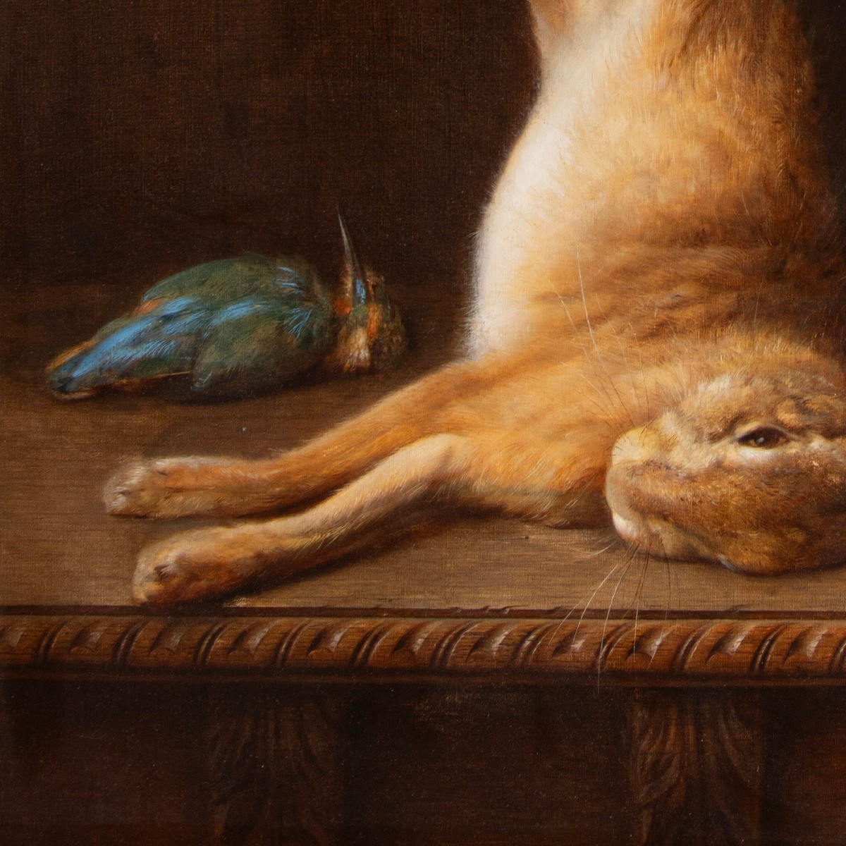 Jean-claude Pizzetty (1832 – 1894), Hunting Trophy With Hare-photo-1