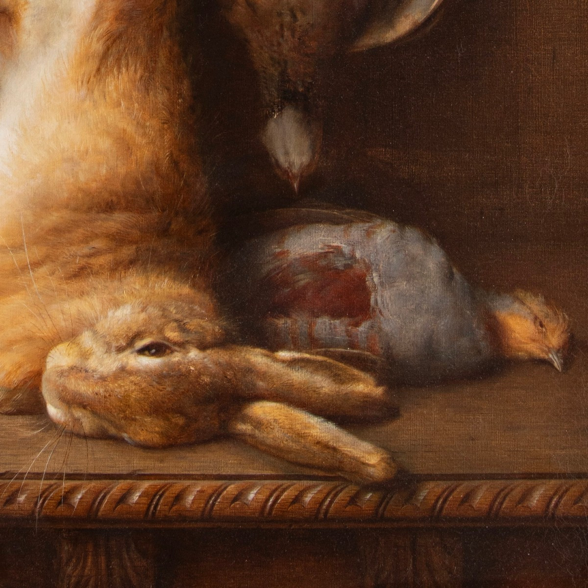Jean-claude Pizzetty (1832 – 1894), Hunting Trophy With Hare-photo-2