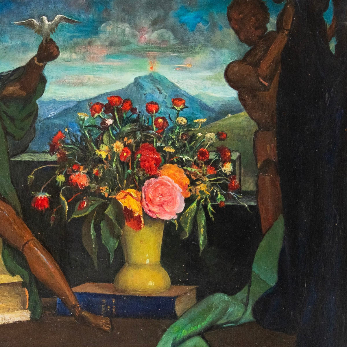 Adolphe DETEIX (1892 – 1967), Théâtre intérieur – composition aux mannequins-photo-3