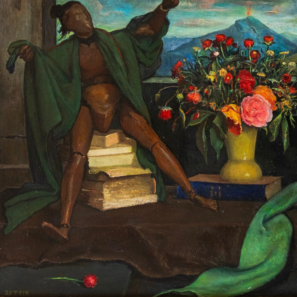 Adolphe DETEIX (1892 – 1967), Théâtre intérieur – composition aux mannequins-photo-3