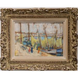 Jean Puy (1876–1960), Sailboats At The Port Of Des Sables d'Olonne