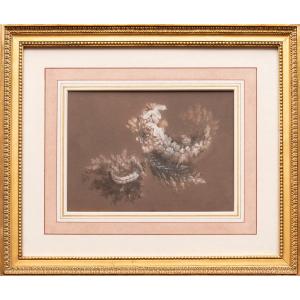 Antoine BERJON (Lyon, 1754 - Id., 1843) - Etude de Fleurs 