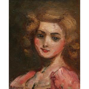 émilie Charmy (1877 - 1974), Portrait Of A Young Woman