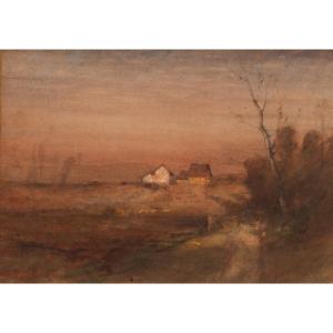 François-auguste Ravier (1814-1895), Hameau Au Bord Du Jour 