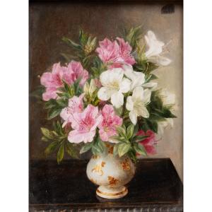 Cécile BERTHOD (1833-1922), Bouquet de fleurs dans un vase 