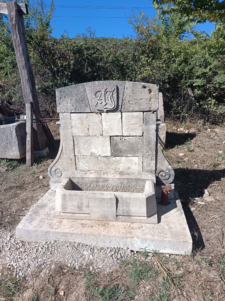 Ancient Natural Stone Fountain