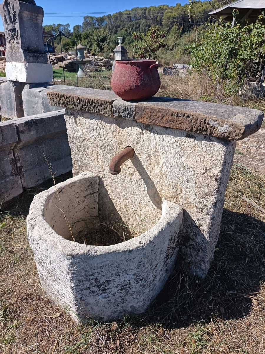 Antique Stone Wall Fountain