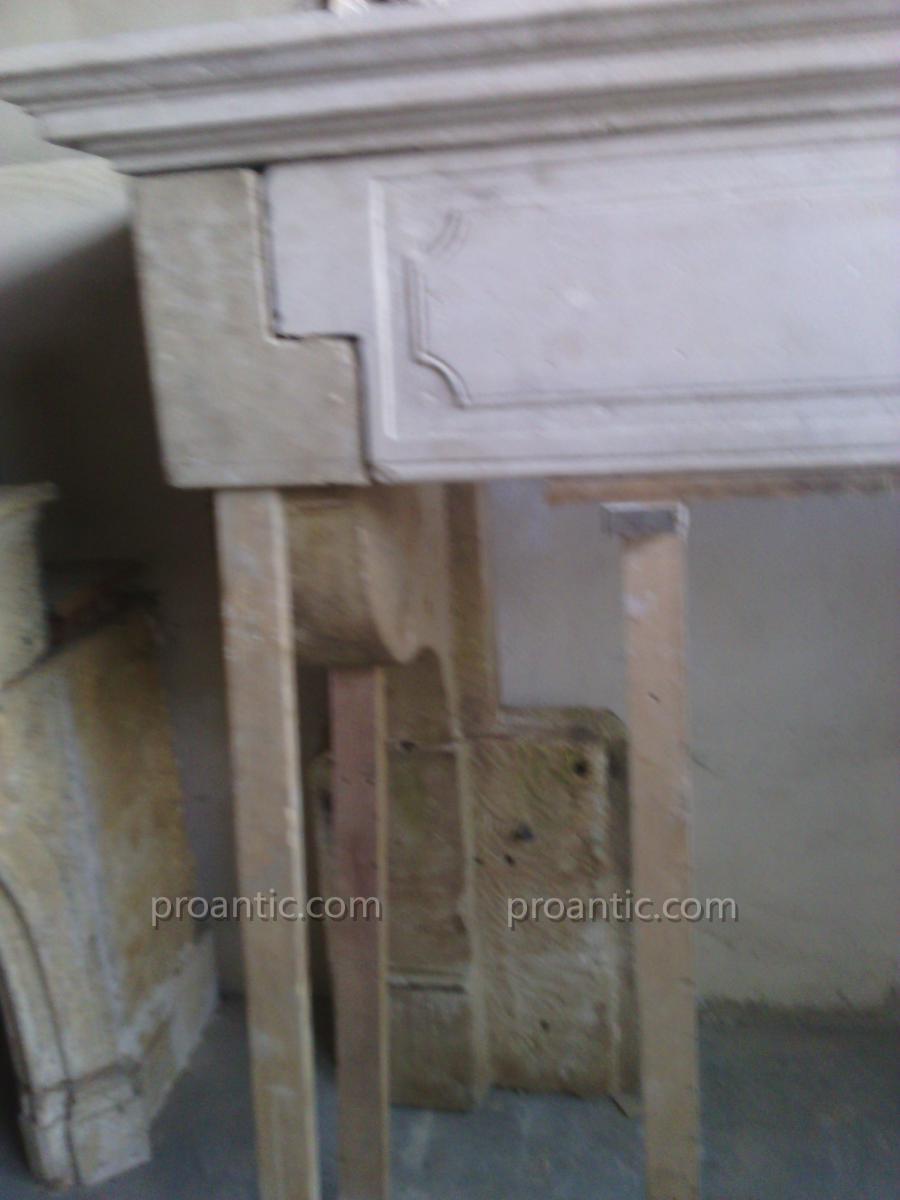 Rare Old Fireplace With Key Coat Sculptee-photo-4
