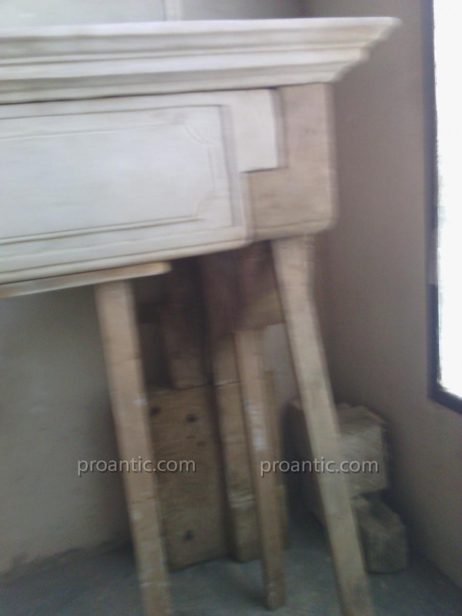 Rare Old Fireplace With Key Coat Sculptee-photo-1