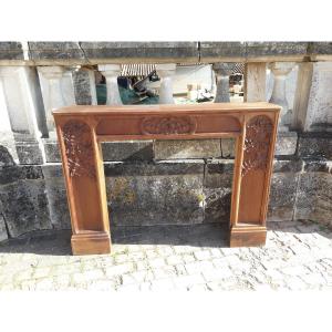 Art Deco Wooden Fireplace
