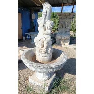 Belle Fontaine Sculptée en Marbre massif
