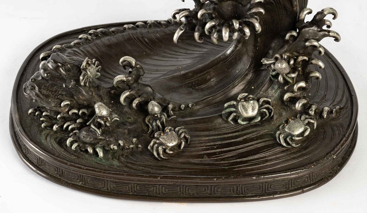 Brûle-parfum Japonais En Bronze-photo-3