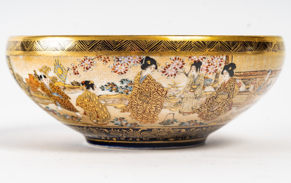 Very Refined Satsuma Bowl By Kinkozan-photo-4