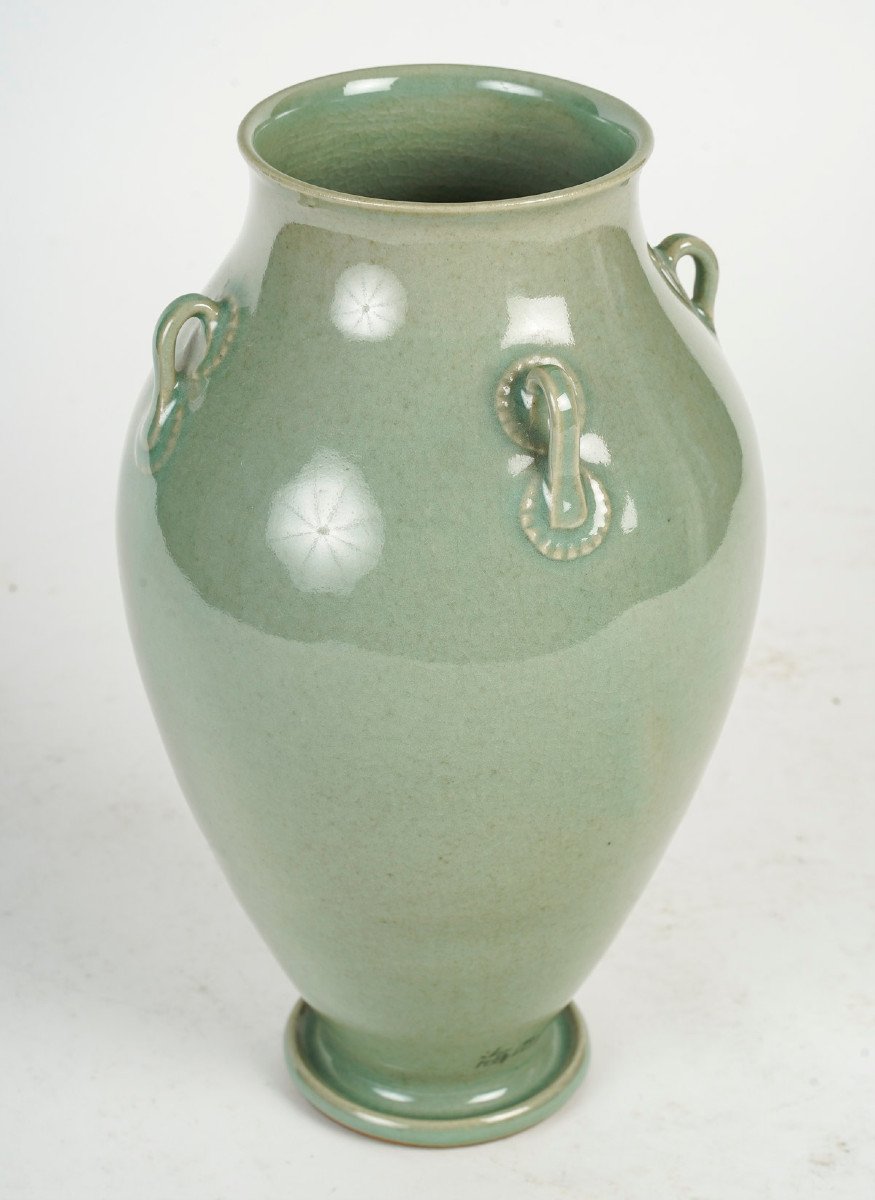 Vase Coreen Céladon De Forme Balustre-photo-4