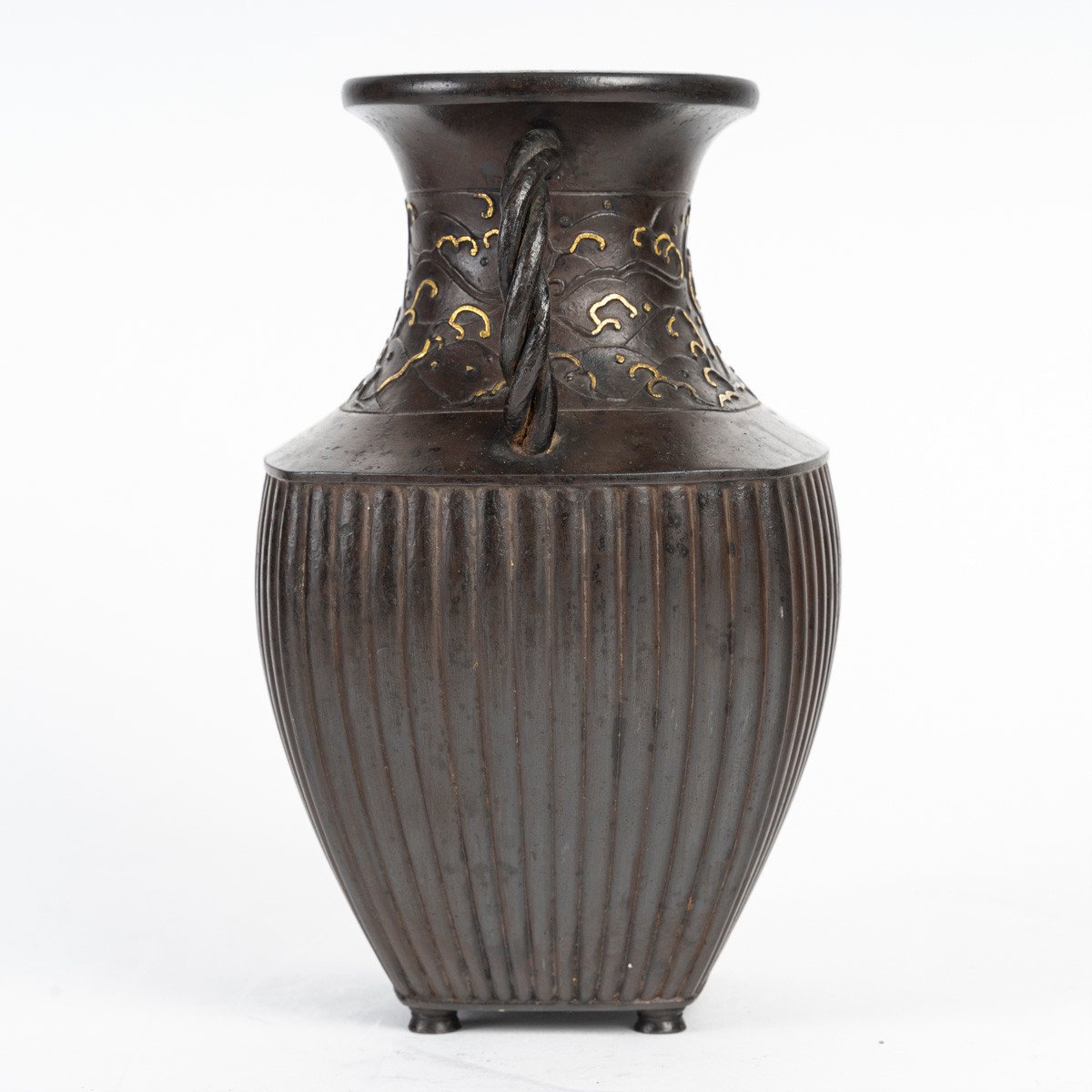 Original Vase Japonais En Fonte De Fer-photo-4