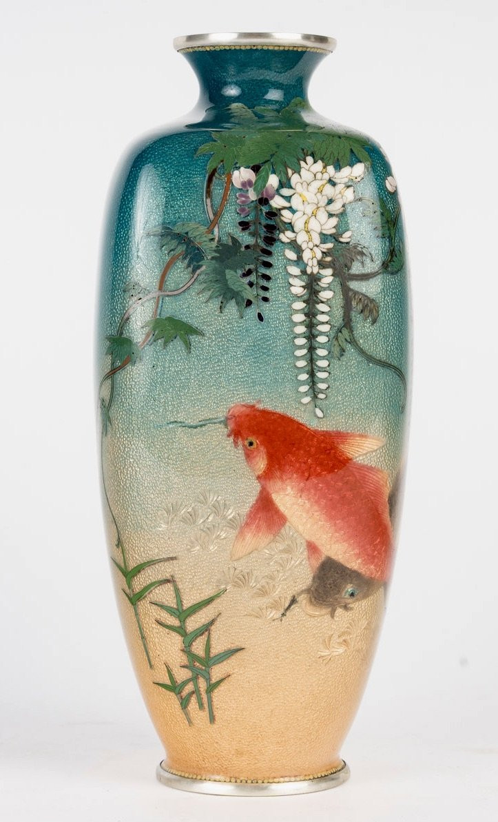 Vase Japonais en Cloisonné par Ogasawara Shuzo-photo-3