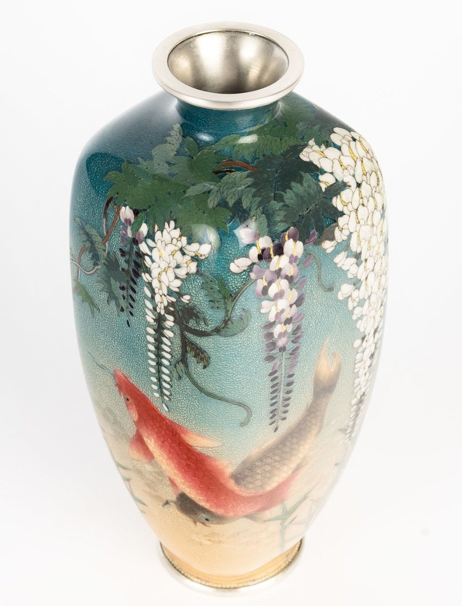Vase Japonais en Cloisonné par Ogasawara Shuzo-photo-2