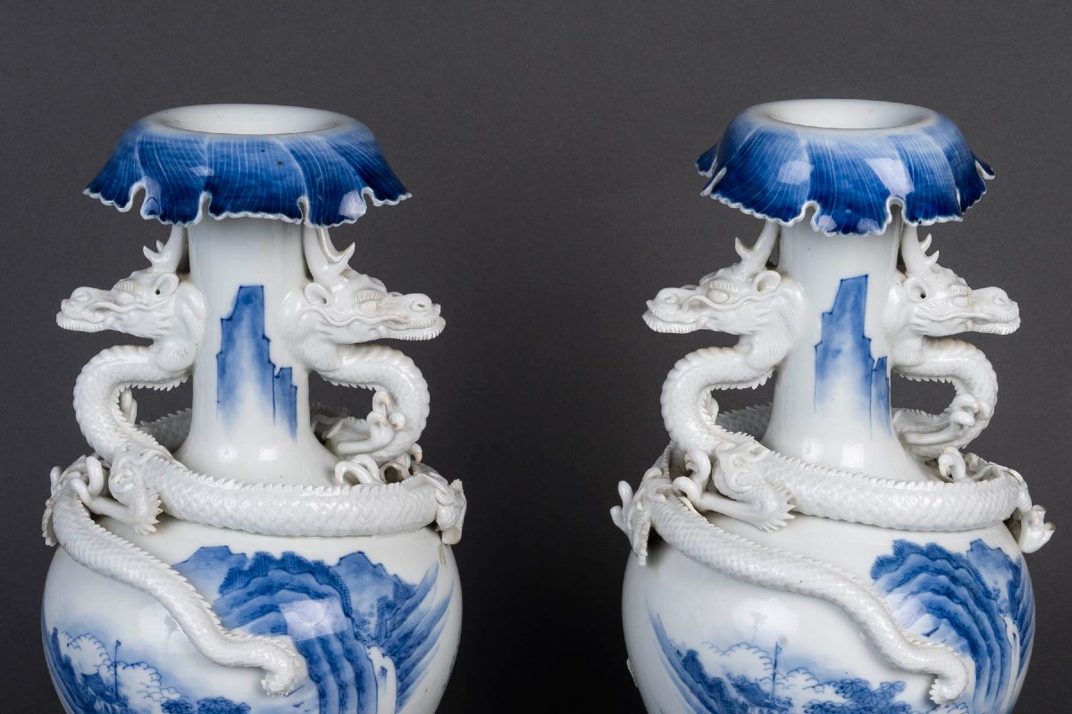 Paire de vases japonais des fours d'Hirado-photo-2