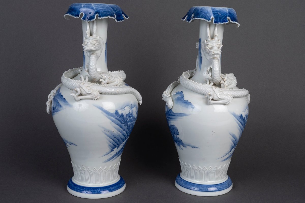 Paire de vases japonais des fours d'Hirado-photo-4