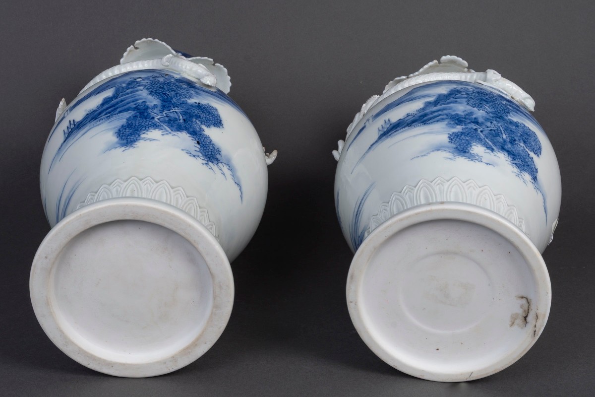 Paire de vases japonais des fours d'Hirado-photo-1
