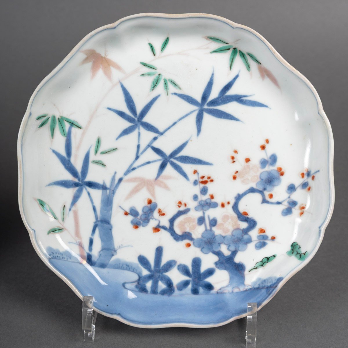 Pair Of Japanese Porcelain Cups - Shôchikubai-mon-photo-3