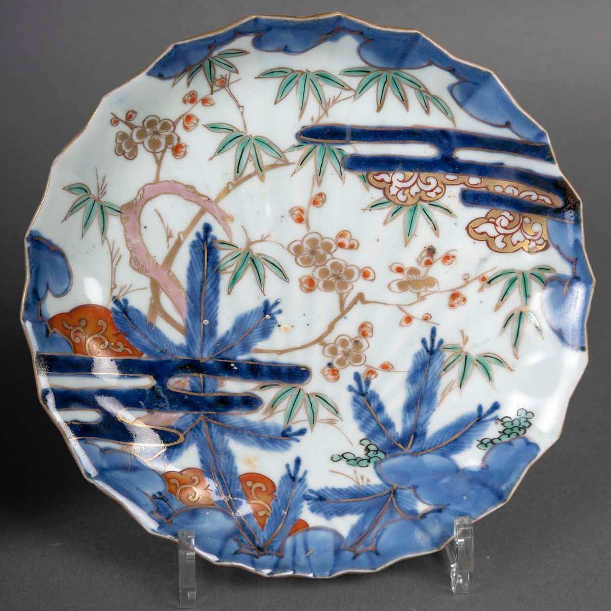 Paire de coupes japonaises en porcelaine - Shôchikubai-mon-photo-3
