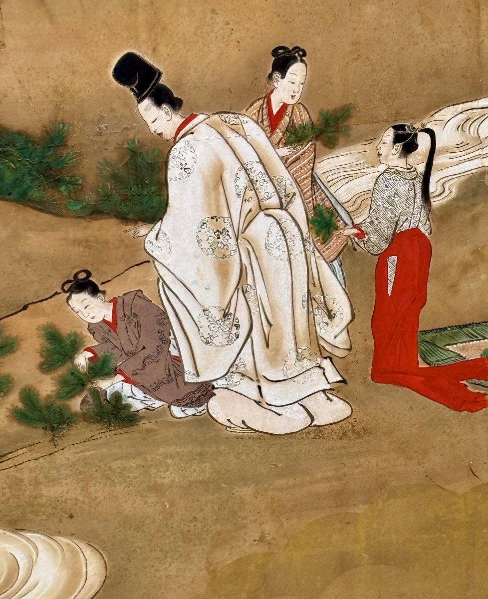 6-panel Japanese Screen - Scene From Daily Life-photo-2