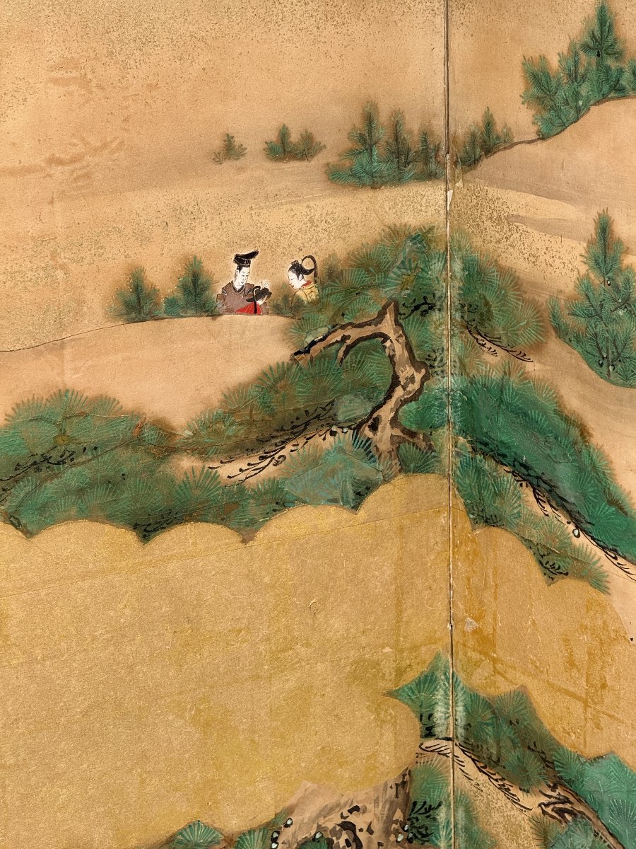 6-panel Japanese Screen - Scene From Daily Life-photo-1