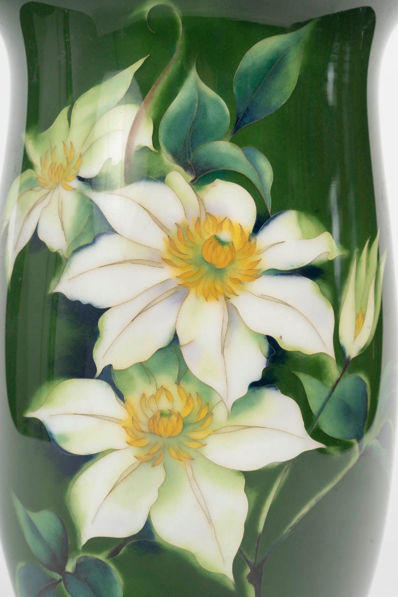 Imposant vase japonais en cloisonné - Ando Jubei-photo-3
