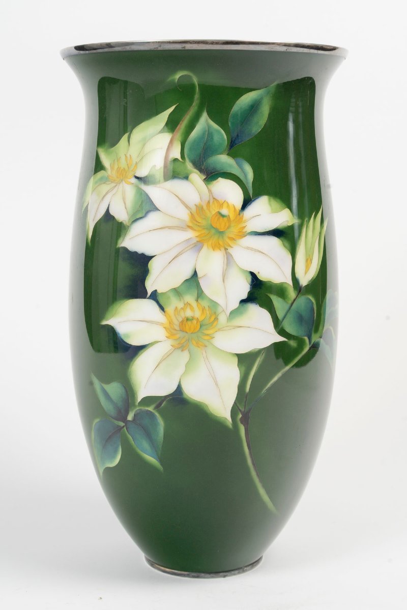 Imposant vase japonais en cloisonné - Ando Jubei