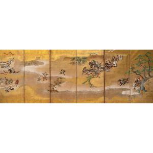 Japanese 6-panel Screen - Genpei War