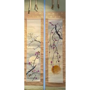 Paire de kakemono japonais par Sano Kosui (1896-1960)