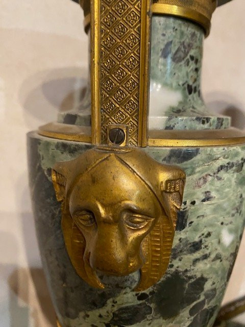 Pair Of Marble Vases (verde Antico)-photo-4