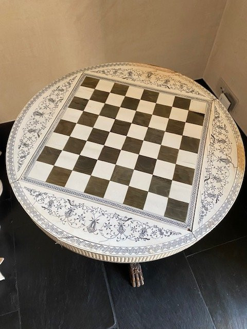 Wooden And Ivory Game Table-photo-2