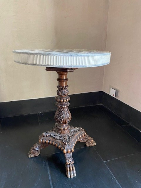 Wooden And Ivory Game Table-photo-1