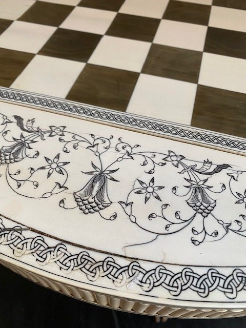 Wooden And Ivory Game Table-photo-2