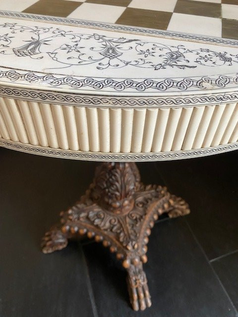 Wooden And Ivory Game Table-photo-3