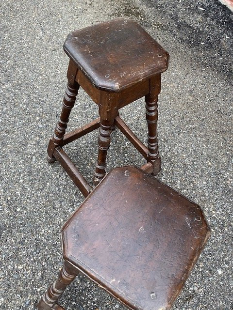Pair Of Wooden Stools-photo-3