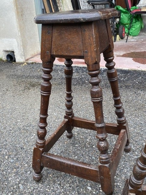 Pair Of Wooden Stools-photo-4