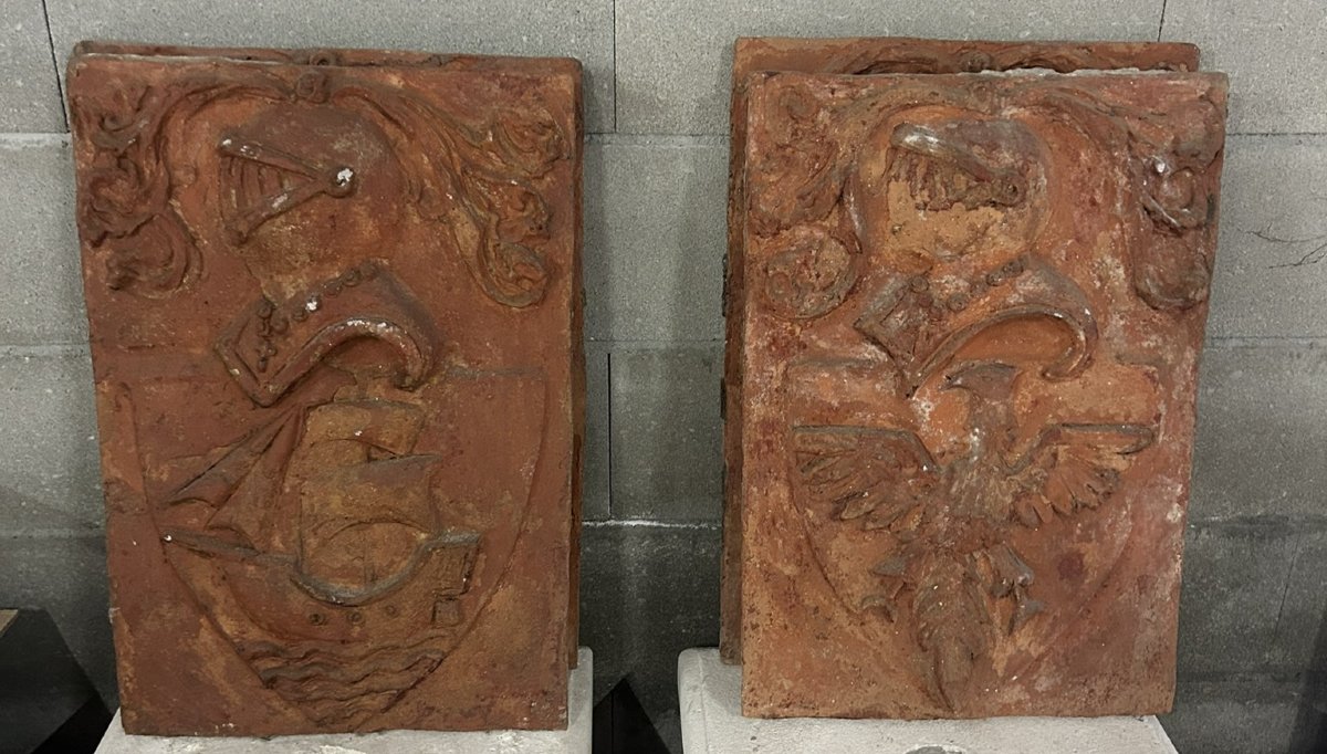 2 High Relief Terracotta Plaques-photo-4