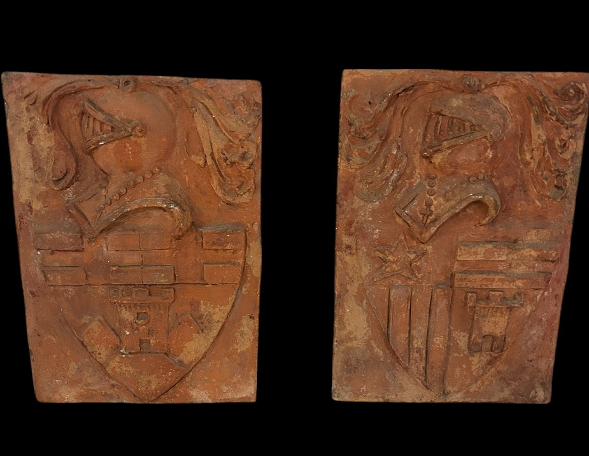 2 High Relief Terracotta Plaques