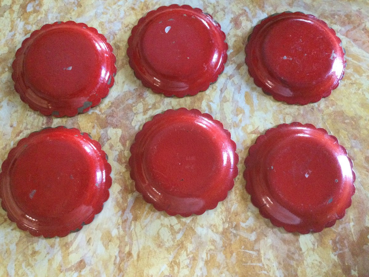 6 ASSIETTES EN PAPIER MÂCHÉ-photo-2
