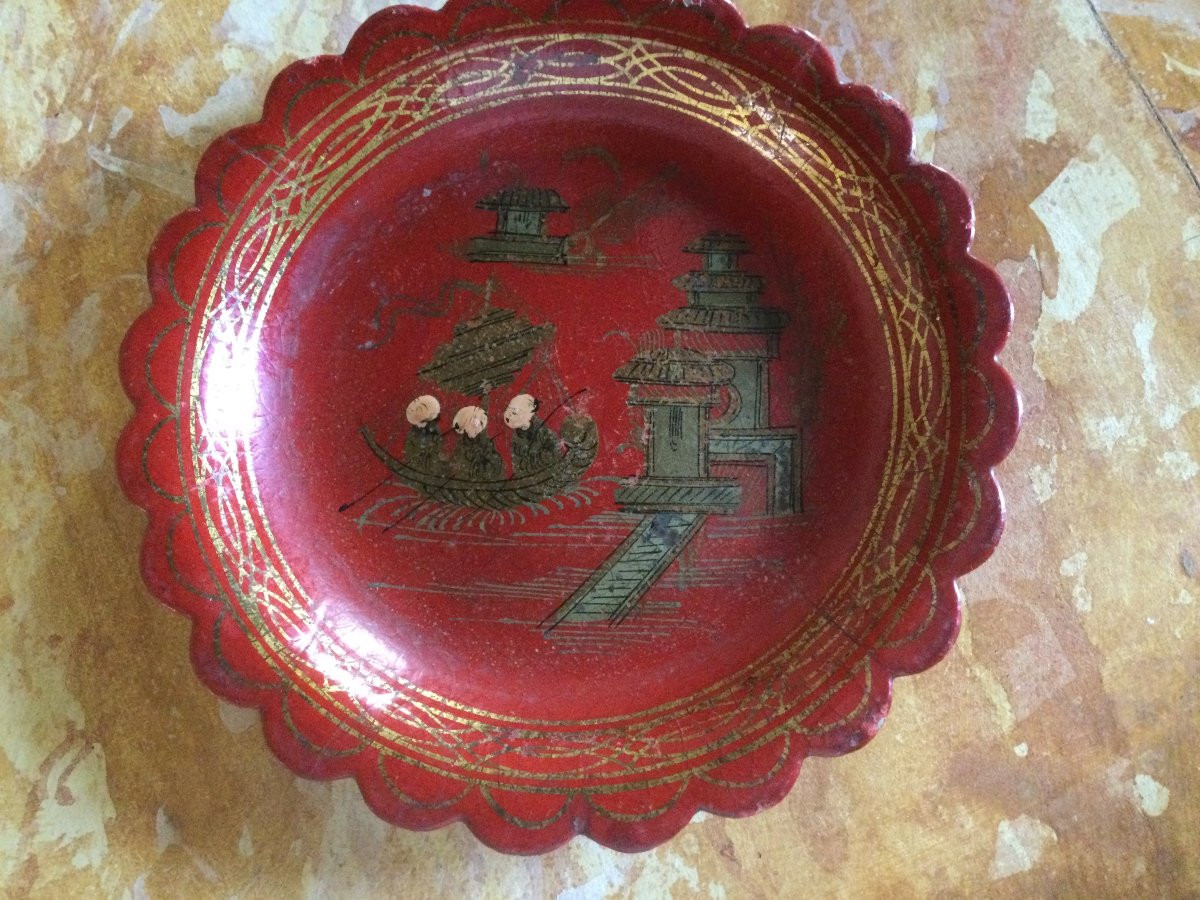 6 ASSIETTES EN PAPIER MÂCHÉ-photo-4