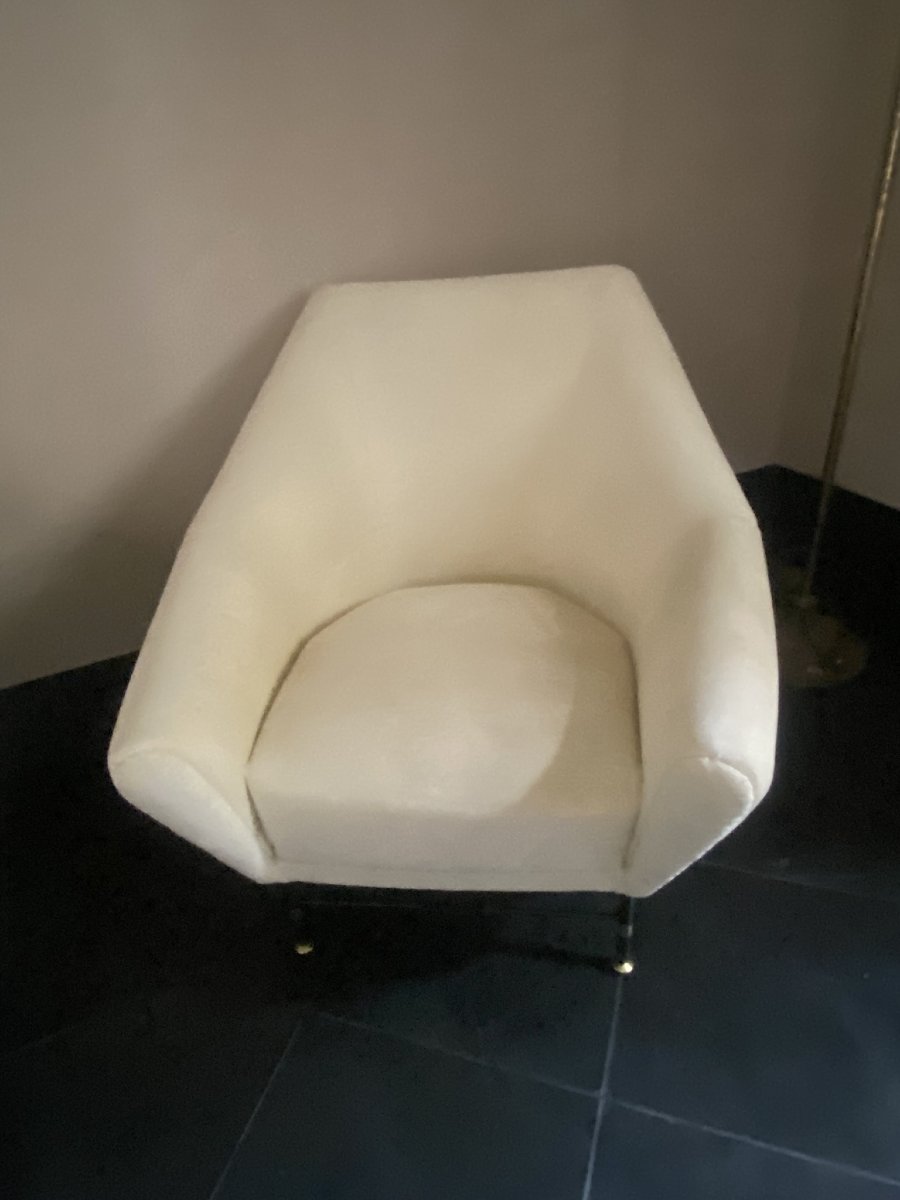 CANAPÉ ET PAIRE DE FAUTEUILS, FABRICATION ITALIENNE, ANNÉES 1960 -photo-2