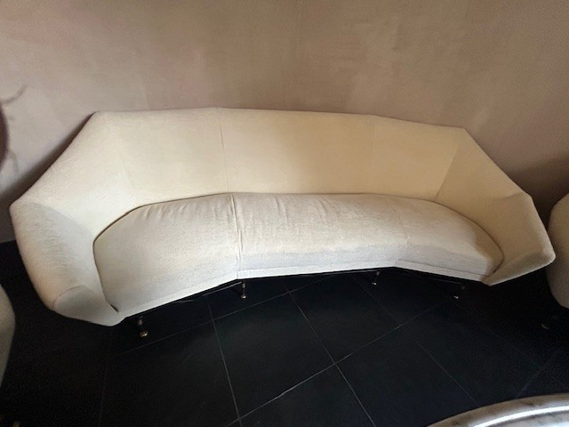 CANAPÉ ET PAIRE DE FAUTEUILS, FABRICATION ITALIENNE, ANNÉES 1960 -photo-5