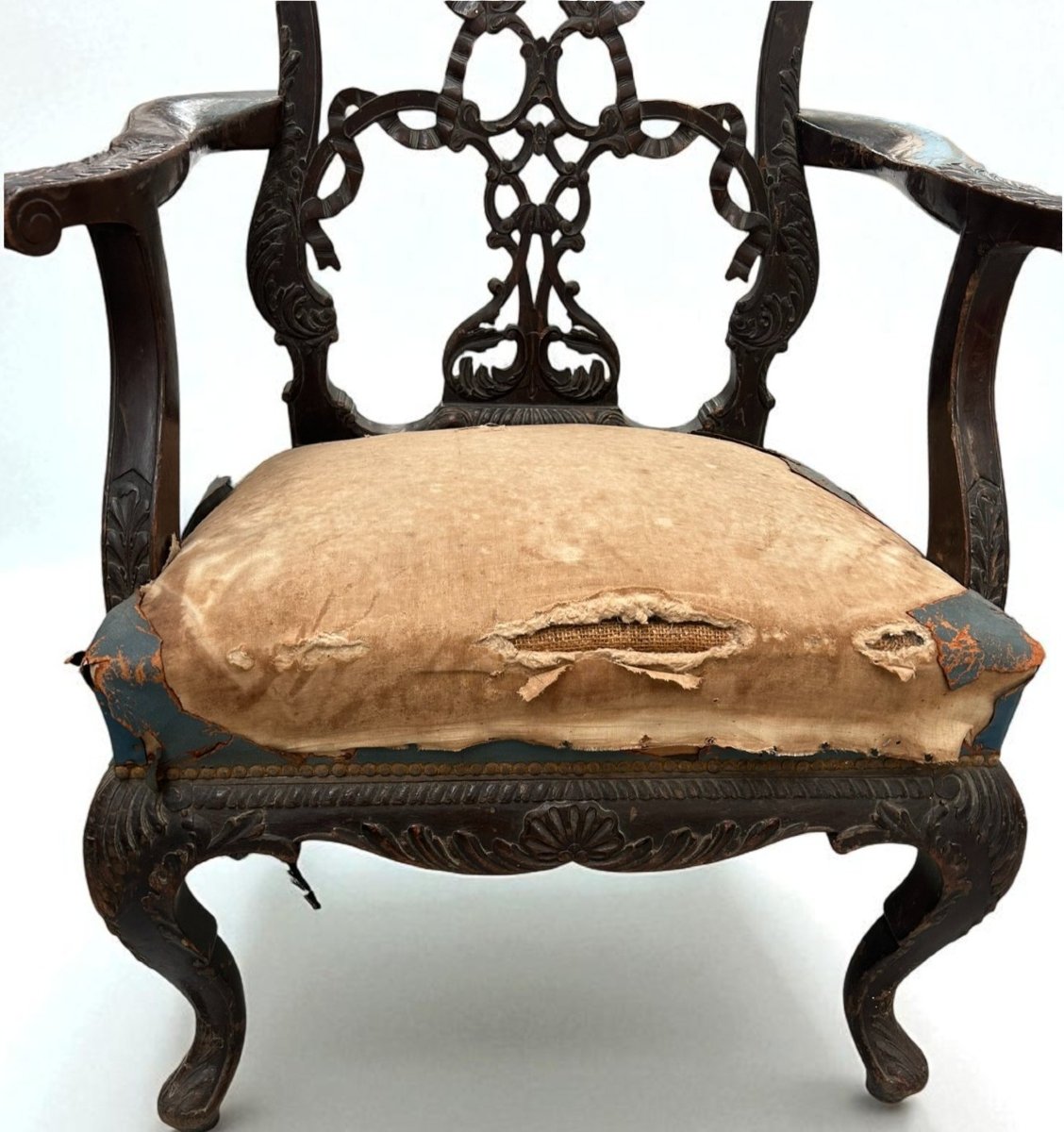 Pair Of English Mahogany Armchairs-photo-5